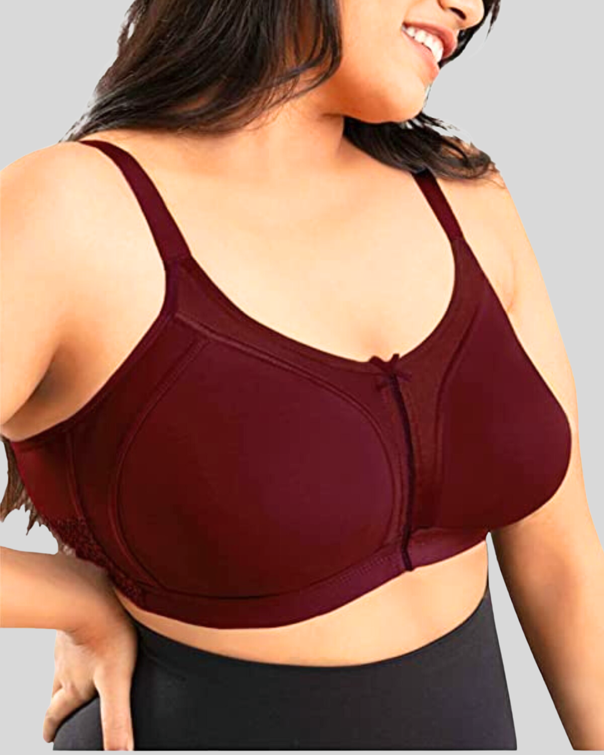 BEWILD's Women’s Full Support M-Frame Heavy Bust Everyday Cotton  Bra-Non-Padded-Full Coverage