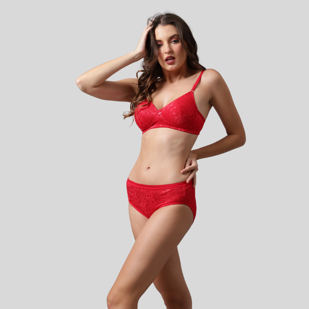 Padded bra panty set hotsell