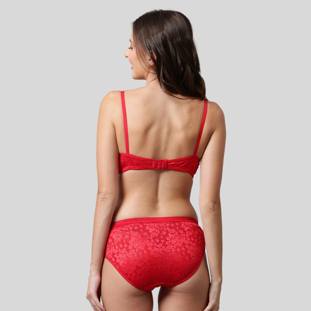 Full coverage bra and online panty set