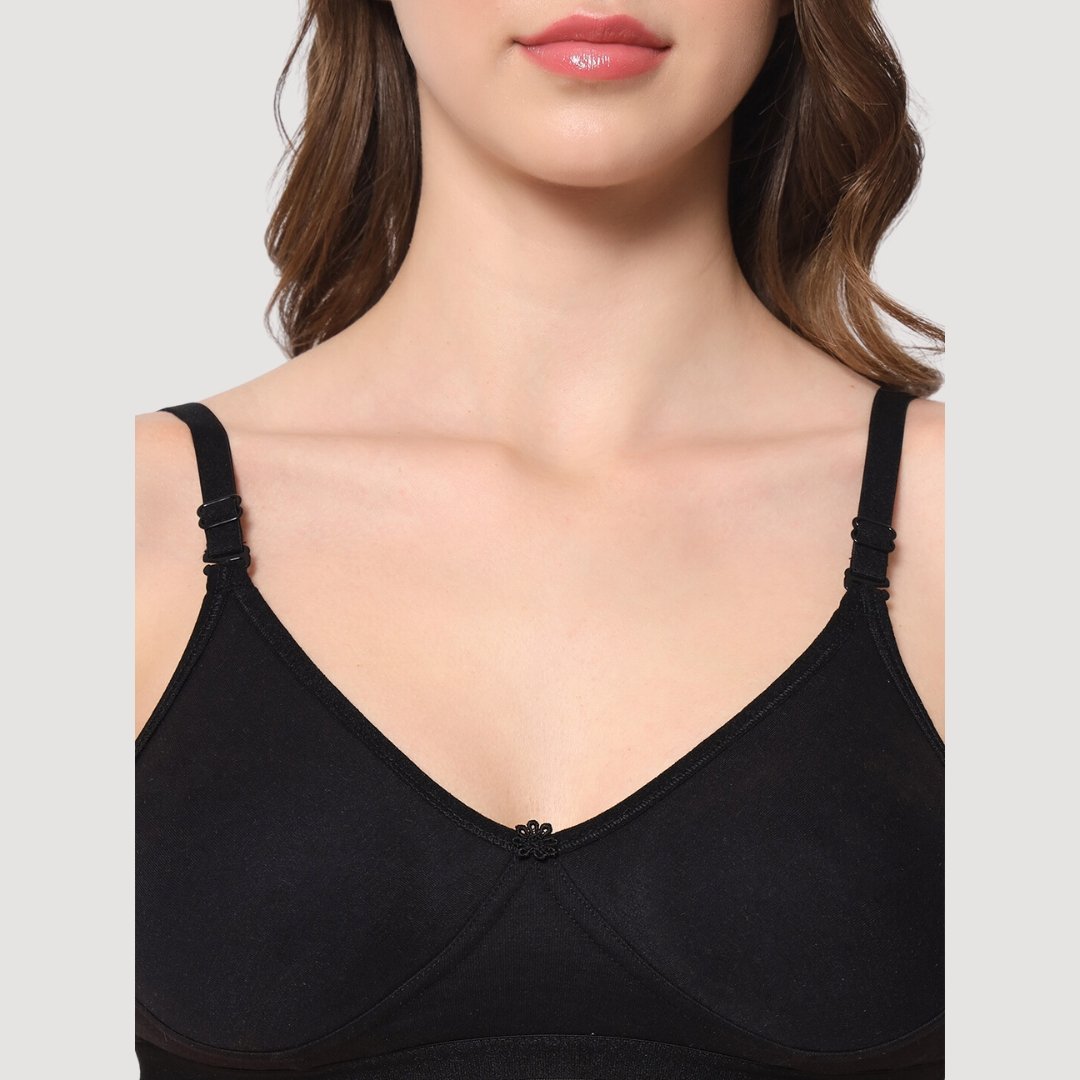 Buy BEWILD Backless Padded Cotton Classic Bra for Women Side